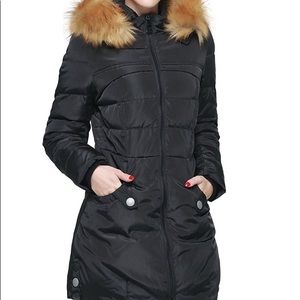 Orolay Down Jacket With Faux Fur Trim Hood NWT
